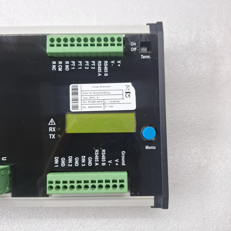 COOPER BUSSMANN TYPE S1 STRING MONITORING UNIT PVCBM-GR16 FREE FAST SHIP